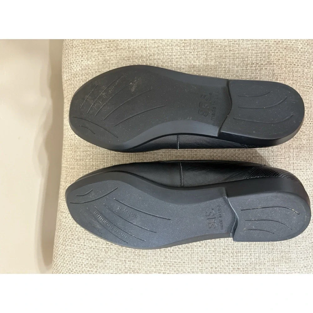 SAS Womens Penny Loafers Size 8 N Black Leather Comfort Slip On Casual‎ Shoes